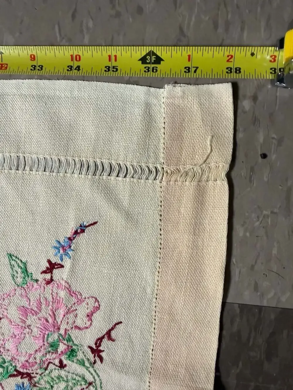 Vintage Hand Embroidered Linens and Huck Weave Towels - Set of 3